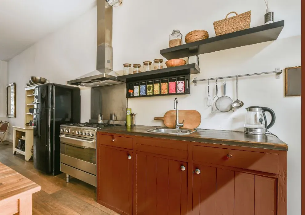 Benjamin Moore Terra Mauve kitchen cabinets