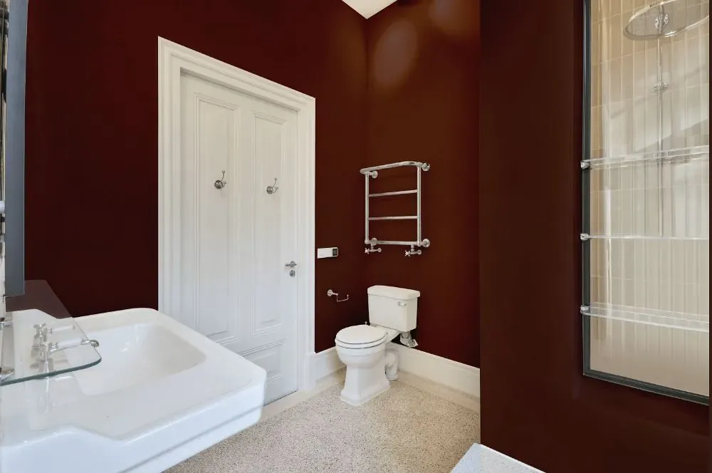 Benjamin Moore Terrazzo Brown bathroom