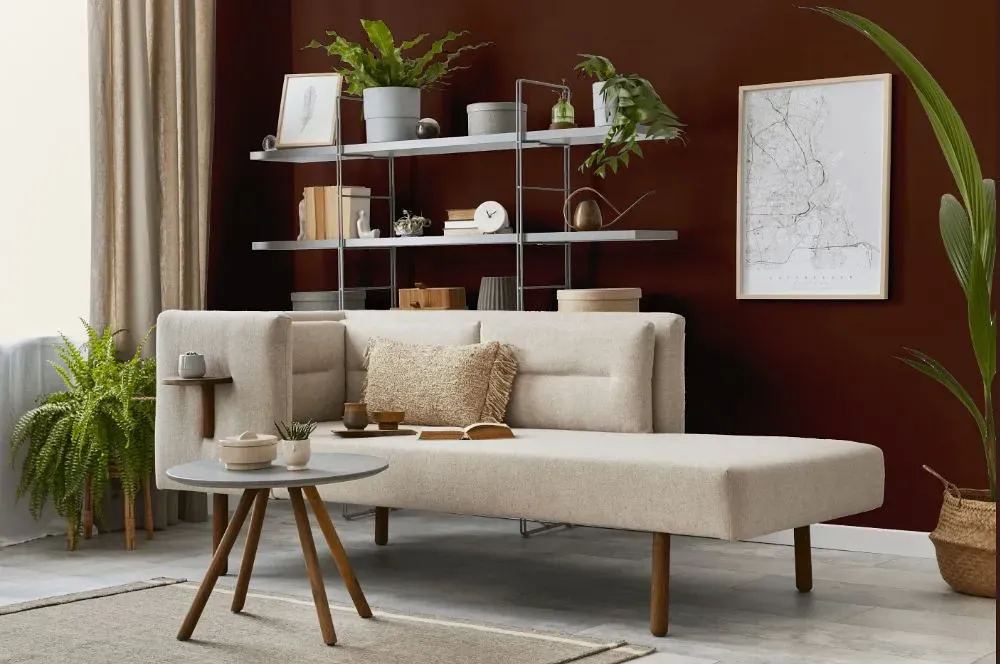 Benjamin Moore Terrazzo Brown living room