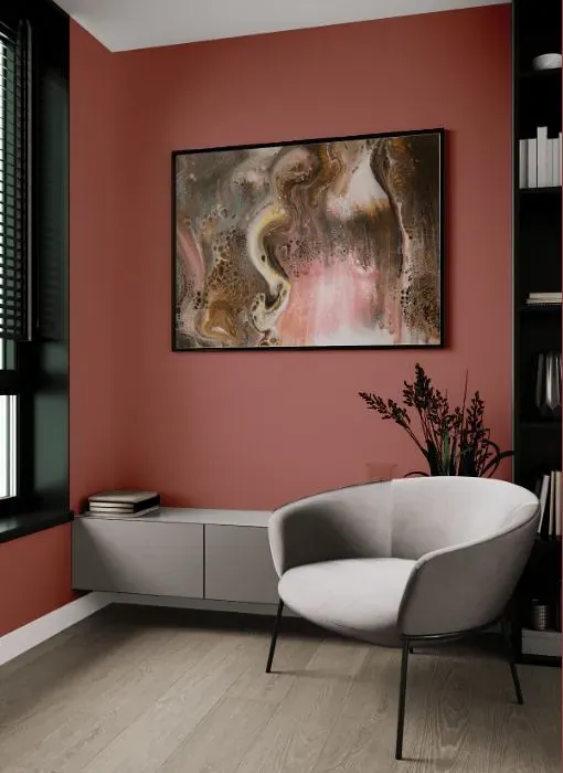 Benjamin Moore Texas Rose living room