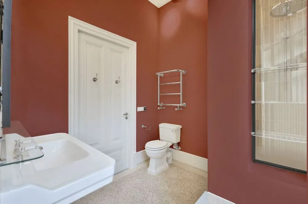 Benjamin Moore Texas Rose bathroom