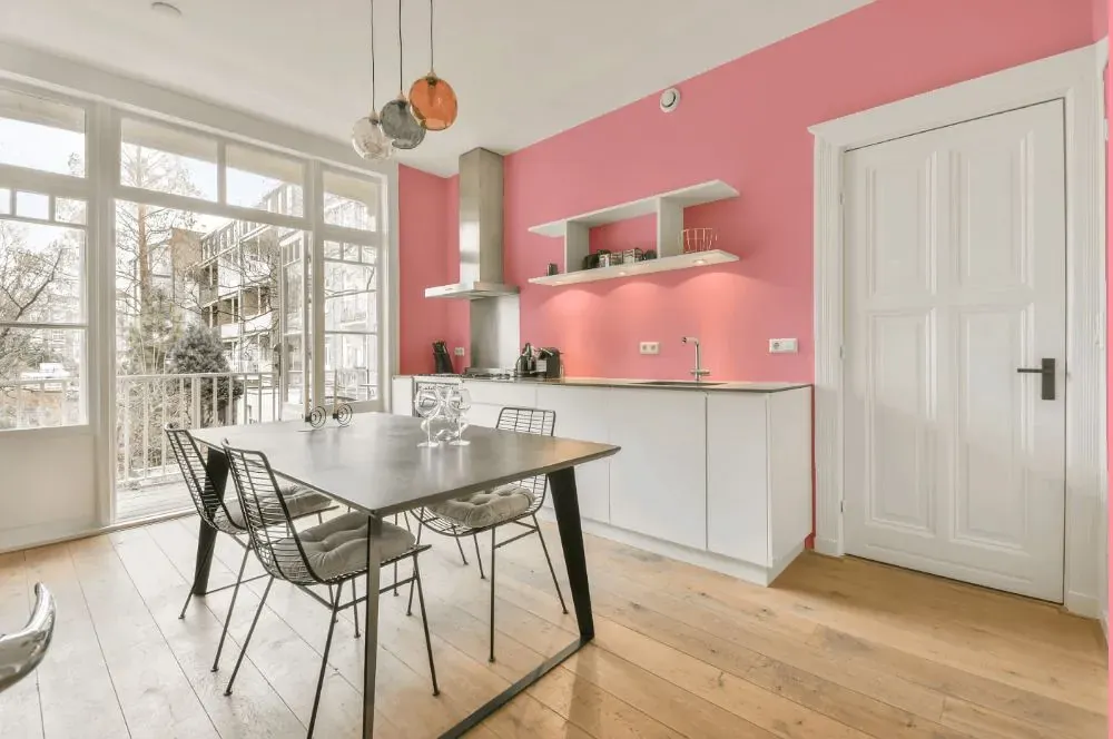 Benjamin Moore Tickled Pink kitchen review