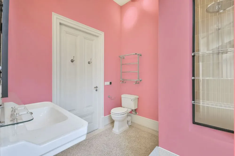 Benjamin Moore Tickled Pink bathroom