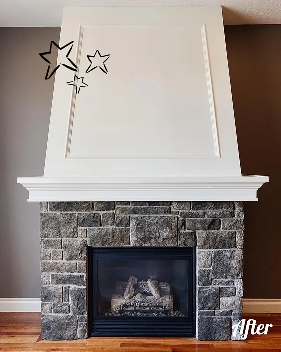 Benjamin Moore Timid White fireplace color
