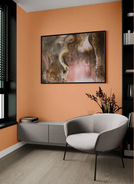 Benjamin Moore Toffee Orange living room