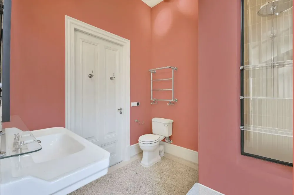 Benjamin Moore Tomato Cream Sauce bathroom