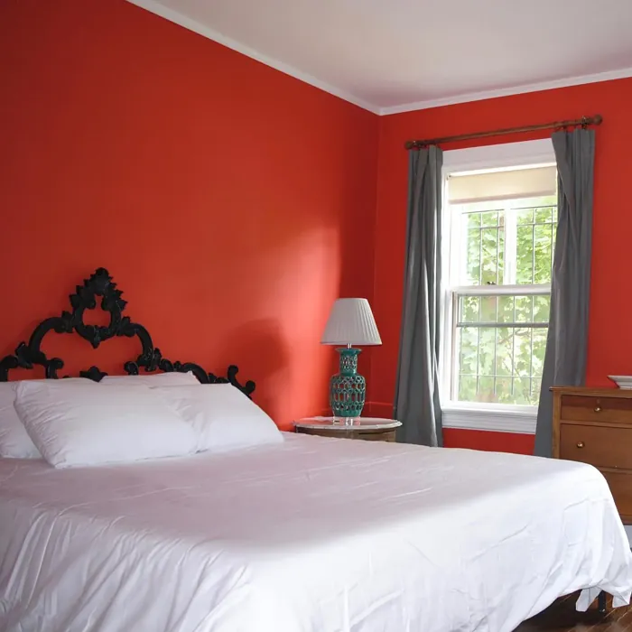 Benjamin Moore Tomato Tango bedroom color