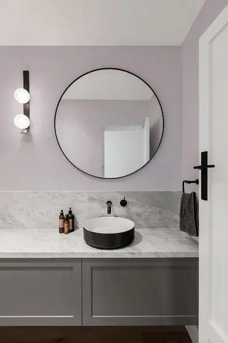 Benjamin Moore Touch of Gray minimalist bathroom