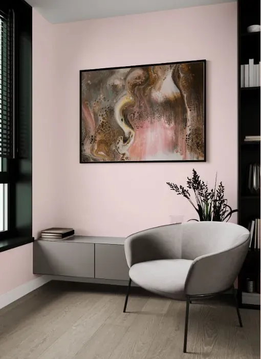 Benjamin Moore Touch of Pink living room