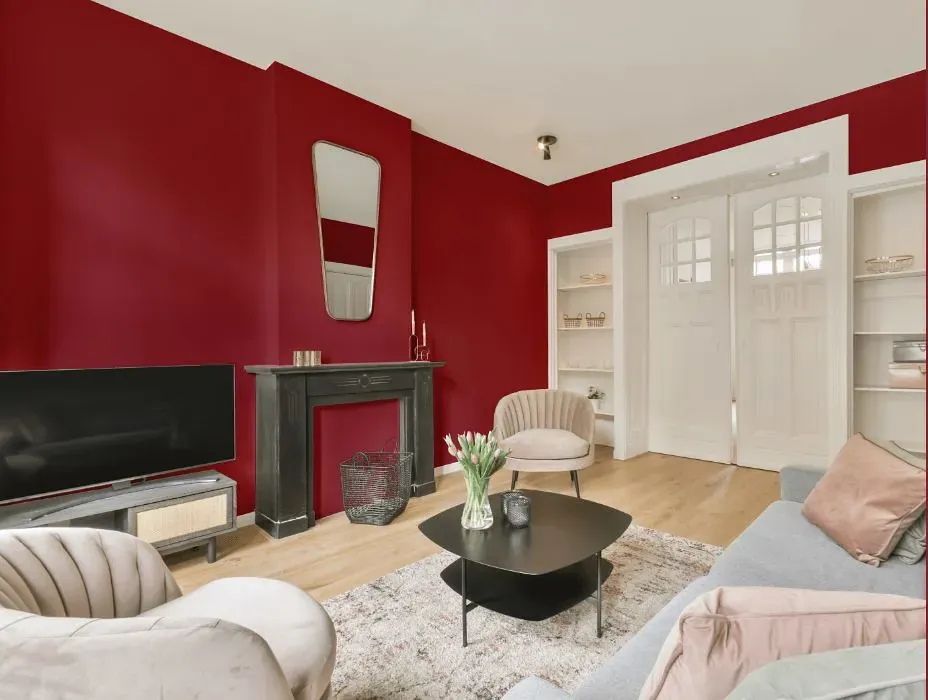 Benjamin Moore Travers Red victorian house interior