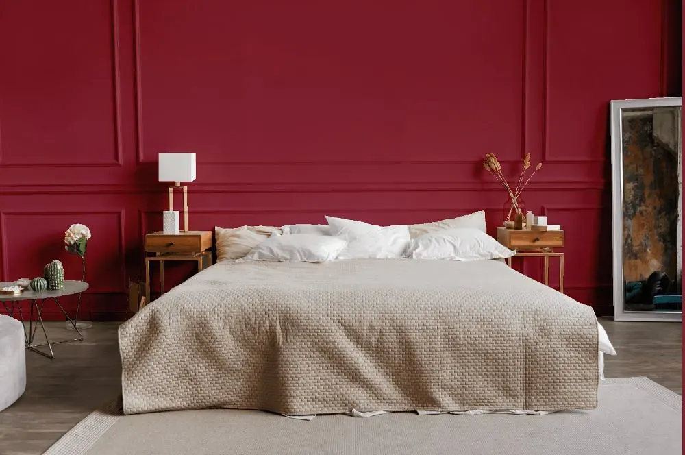 Benjamin Moore Travers Red bedroom