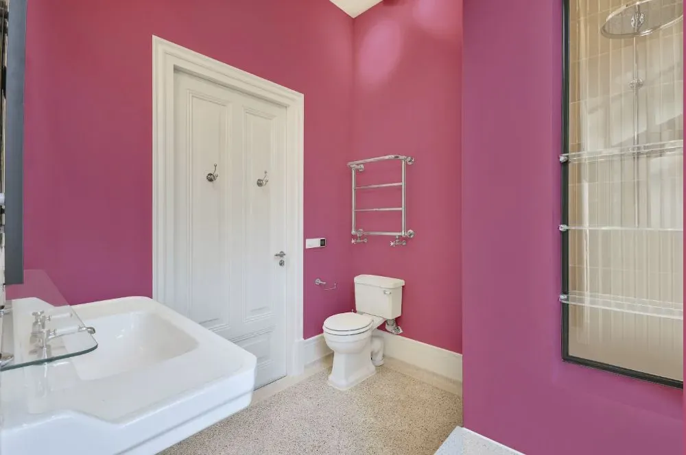 Benjamin Moore Tropical Rose bathroom