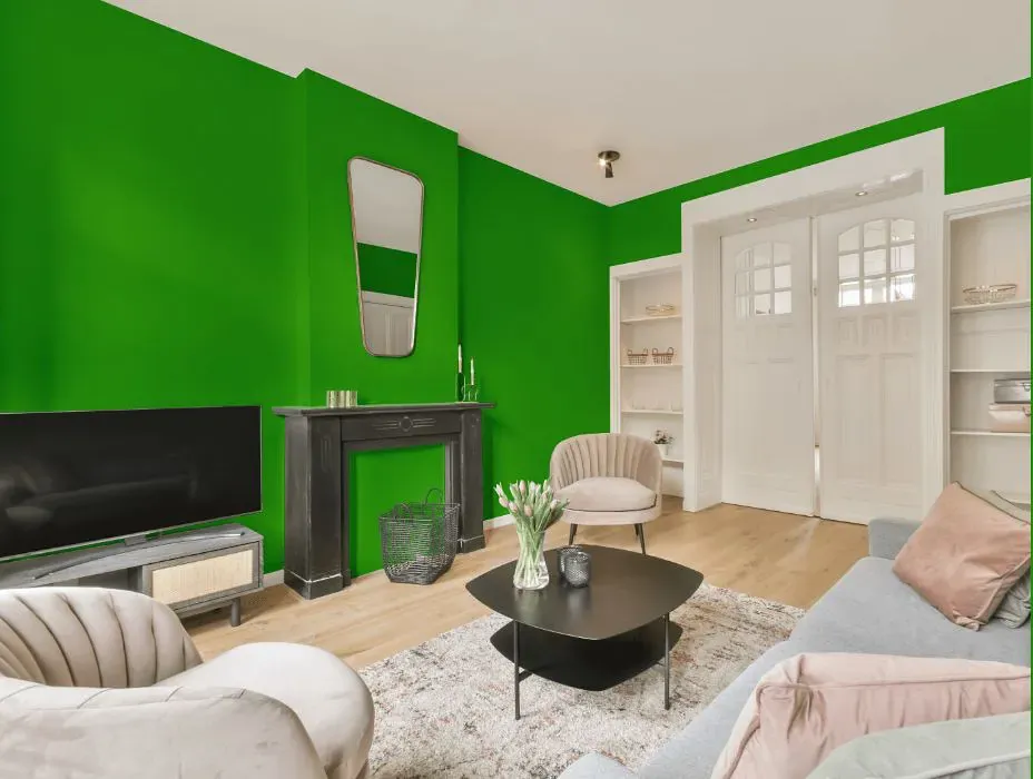 Benjamin Moore Tropical Seaweed Green victorian house interior