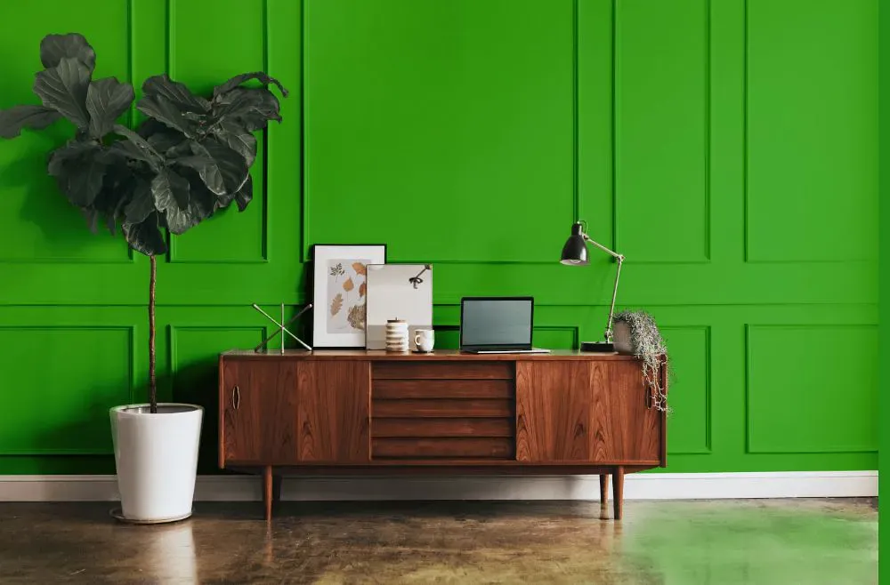 Benjamin Moore Tropical Seaweed Green modern interior