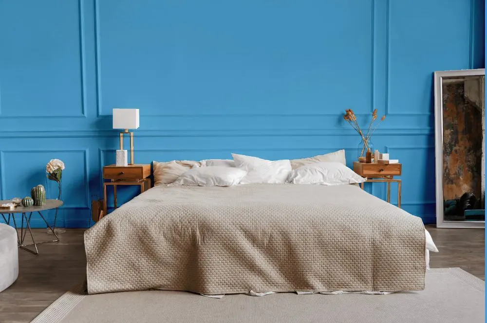 Benjamin Moore True Blue bedroom