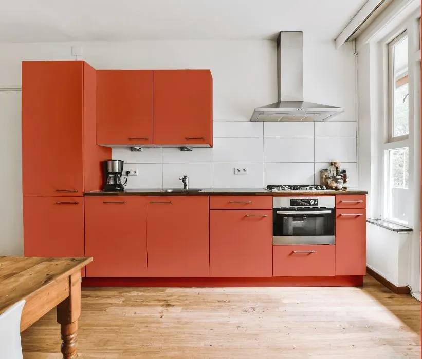 Benjamin Moore Tucker Orange kitchen cabinets