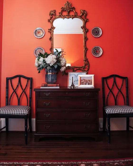 Benjamin Moore Tucker Orange living room paint review
