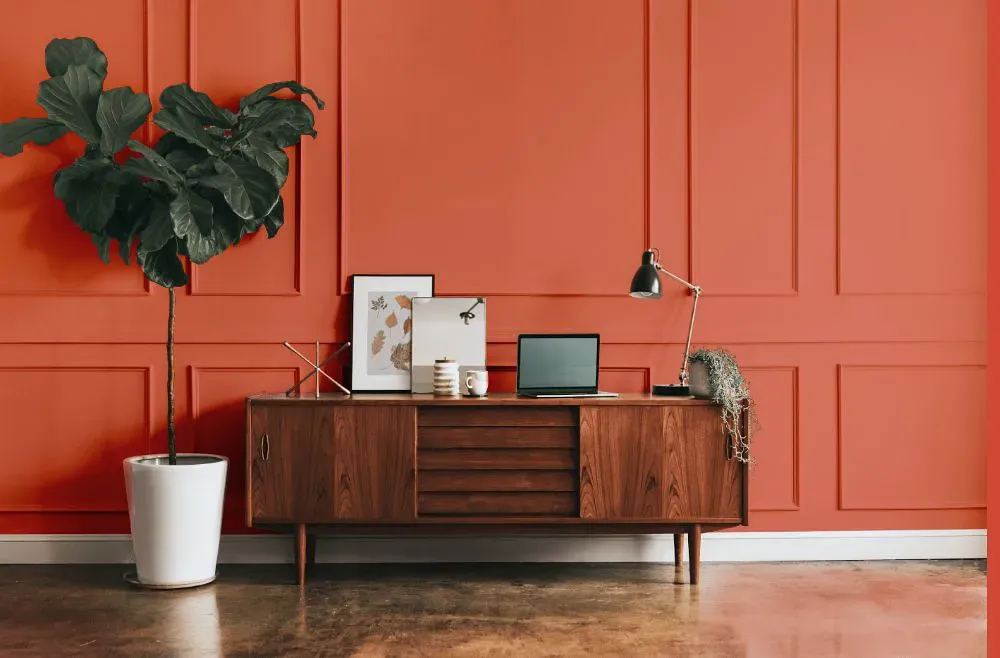 Benjamin Moore Tucker Orange modern interior