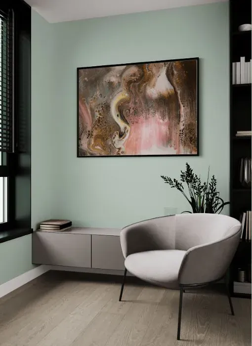 Benjamin Moore Turquoise Mist living room