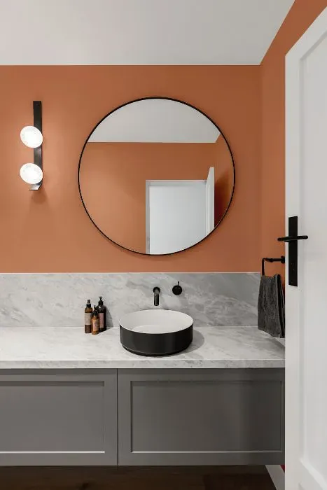 Benjamin Moore Tuscan Tile minimalist bathroom
