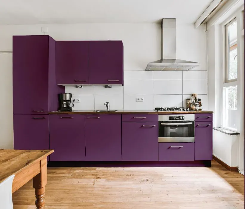 Benjamin Moore Ultra Violet kitchen cabinets
