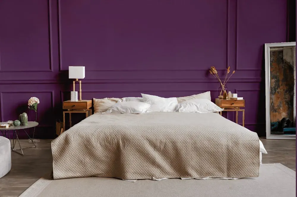 Benjamin Moore Ultra Violet bedroom