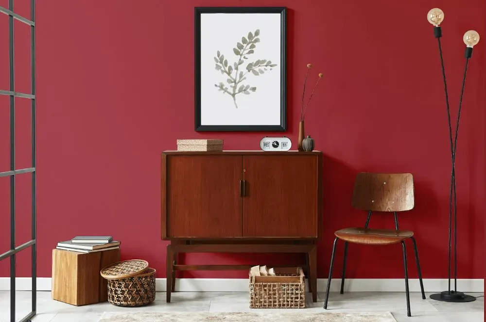 Benjamin Moore Umbria Red japandi interior