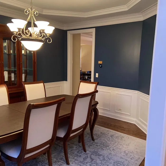 Benjamin Moore Van Deusen Blue Dining Room
