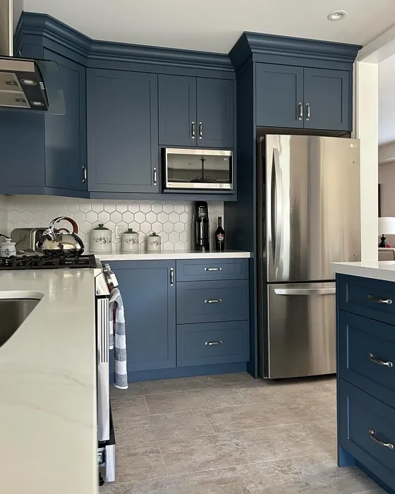 Van Deusen Blue kitchen cabinets 