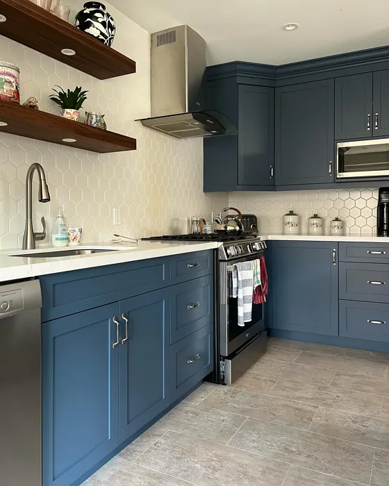 Van Deusen Blue kitchen cabinets color