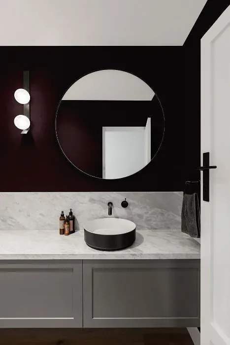 Benjamin Moore Velvet Cloak minimalist bathroom