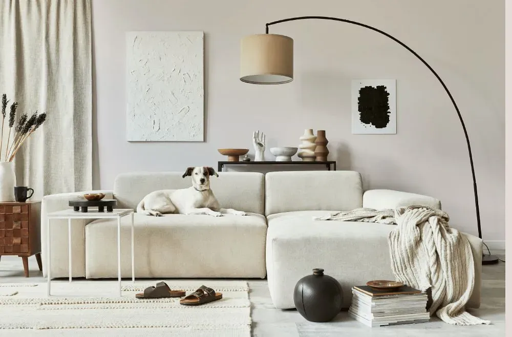 Benjamin Moore Venetian Marble cozy living room