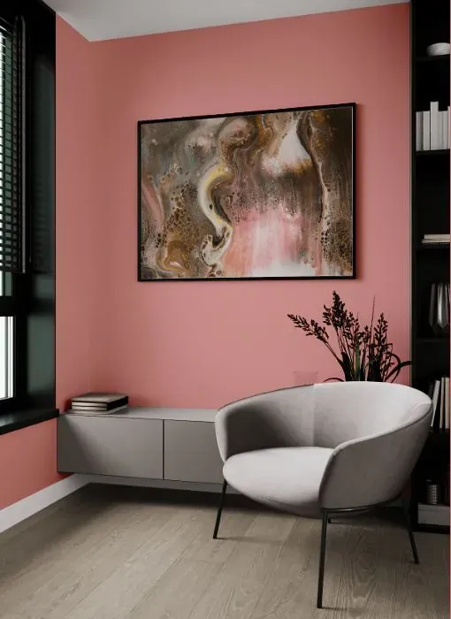 Benjamin Moore Venetian Rose living room