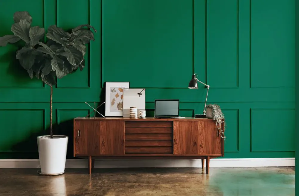 Benjamin Moore Very Green modern interior