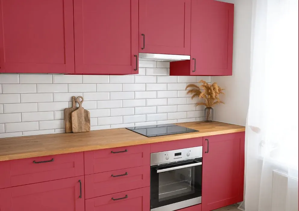 Benjamin Moore Vibrant Blush kitchen cabinets