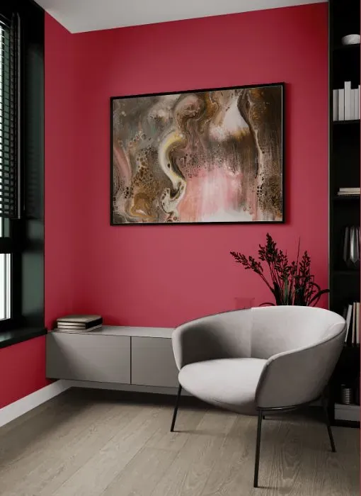 Benjamin Moore Vibrant Blush living room