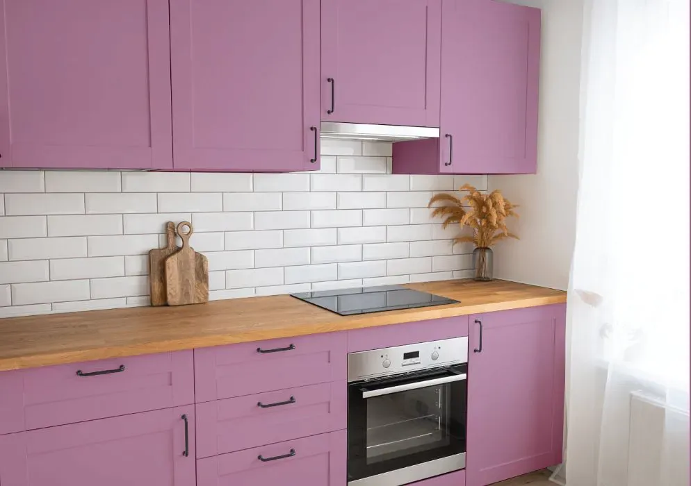 Benjamin Moore Victorian Purple kitchen cabinets