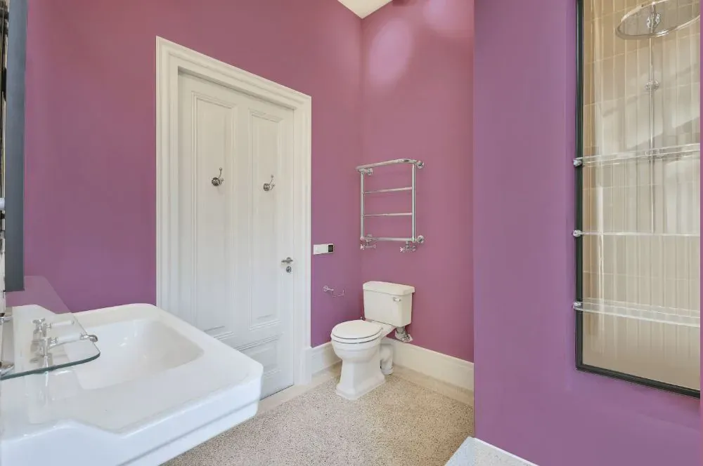 Benjamin Moore Victorian Purple bathroom