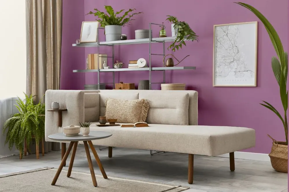 Benjamin Moore Victorian Purple living room