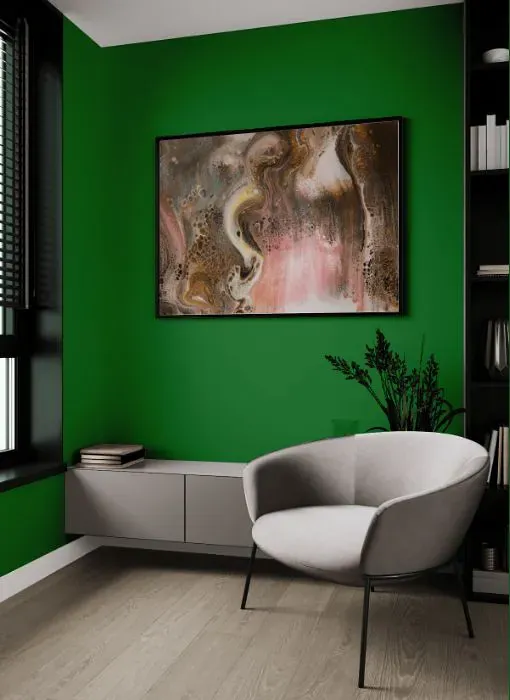 Benjamin Moore Vine Green living room