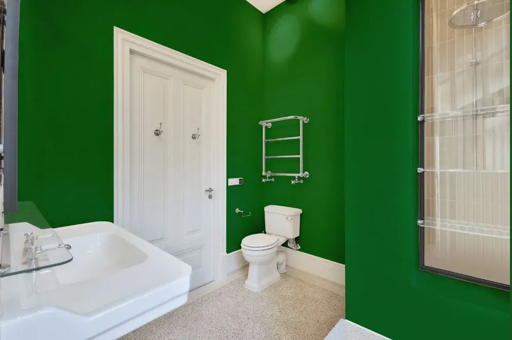 Benjamin Moore Vine Green bathroom