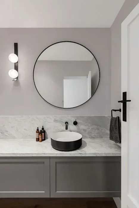 Benjamin Moore Violet Pearl minimalist bathroom