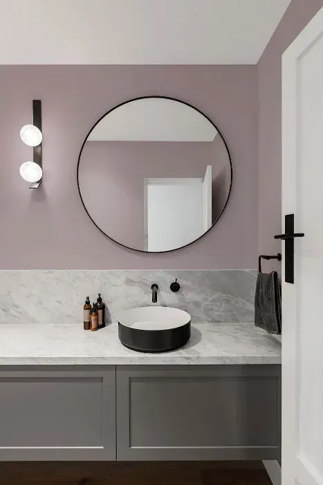 Benjamin Moore Violetta minimalist bathroom