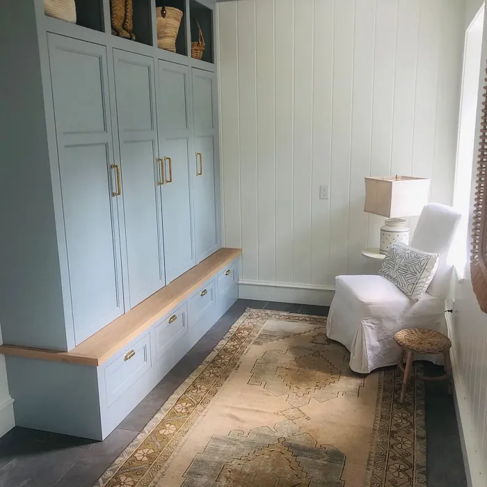 Benjamin Moore Wales Gray painted cabinets 