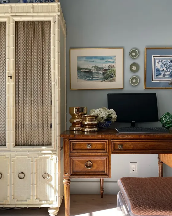 Benjamin Moore Wales Gray home office color