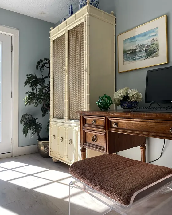 Benjamin Moore Wales Gray home office review