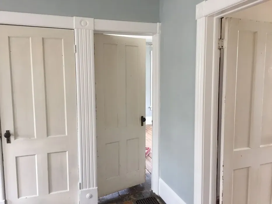 Benjamin Moore Wales Gray hallway color