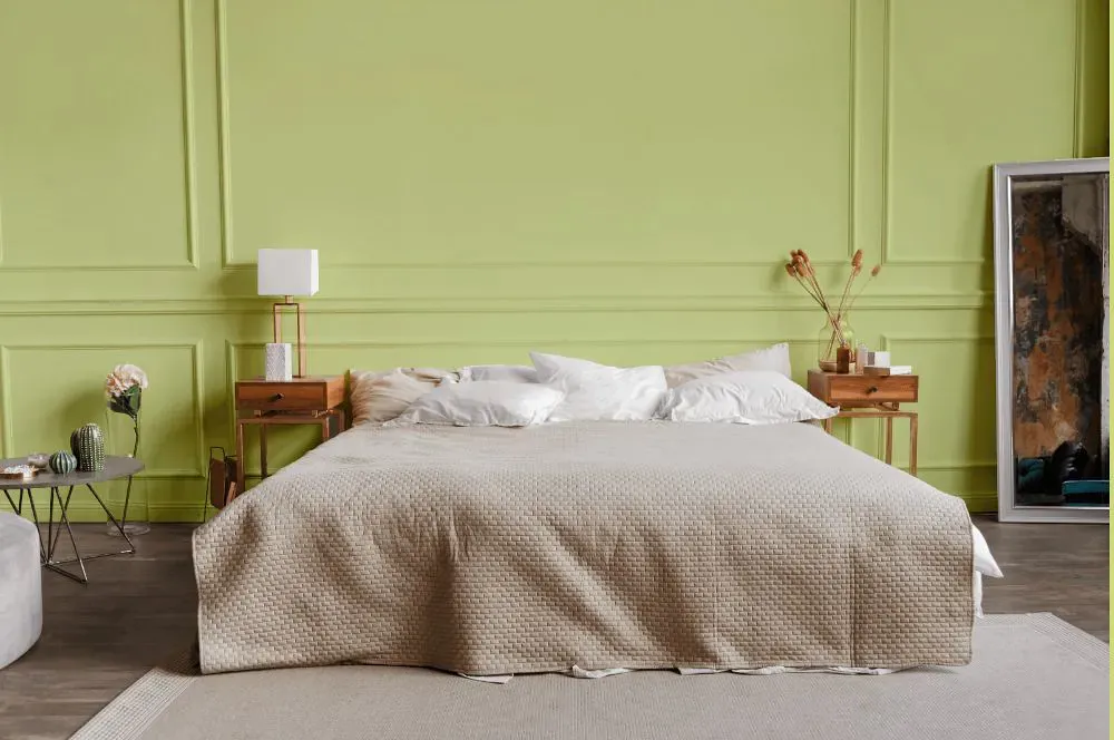 Benjamin Moore Wales Green bedroom