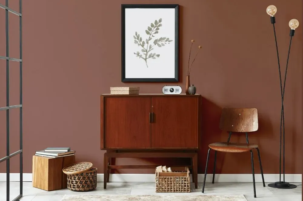 Benjamin Moore Walnut japandi interior