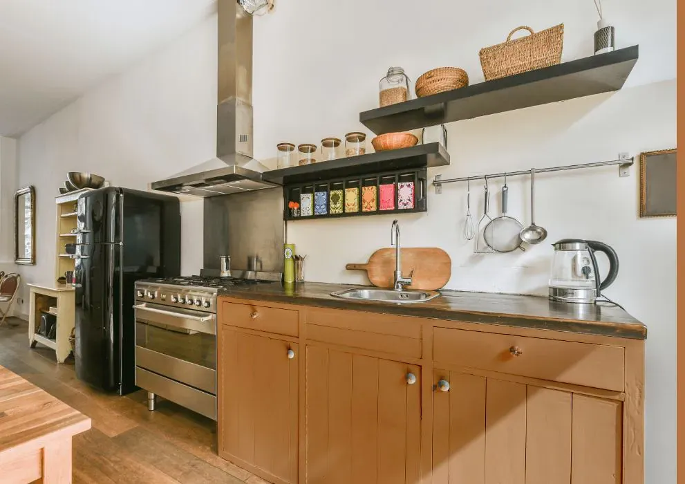 Benjamin Moore Warm Sunglow kitchen cabinets